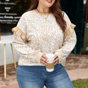  Elizabeth Ruffled arm Sweatshirt