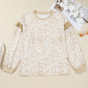  Elizabeth Ruffled arm Sweatshirt