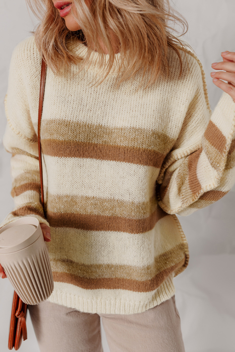 Elizabeth Shoulder Knit Baggy Sweater