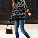  Elizabeth Shoulder Zipped Collar Sweater