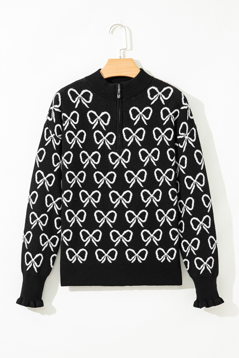 Elizabeth Shoulder Zipped Collar Sweater