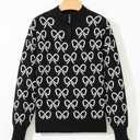  Elizabeth Shoulder Zipped Collar Sweater