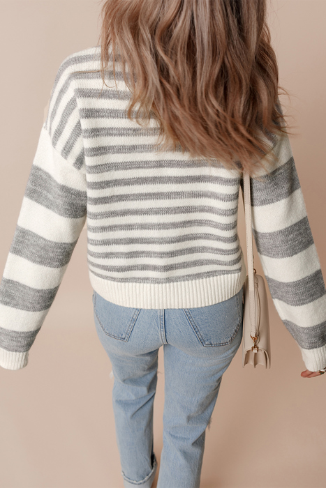 Elizabeth Stripe Drop Shoulder Sweater