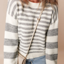  Elizabeth Stripe Drop Shoulder Sweater