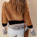  Elizabeth Striped Ribbed Knit Sweater