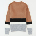  Elizabeth Striped Ribbed Knit Sweater