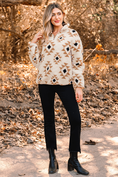 Elizy Quarter Zip Collar Sweatshirt