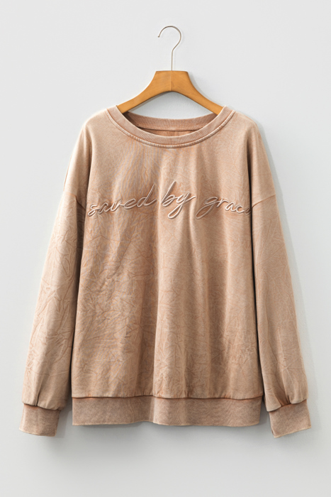 Ella Embroidered Mineral Wash Sweatshirt