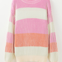 Pink Small Ella Knit Bubble Sleeve Sweater