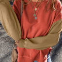  Ella Patchwork Drop Shoulder Pullover