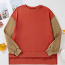  Ella Patchwork Drop Shoulder Pullover