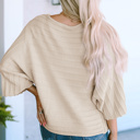  Ella Ribbed Knit Dolman Sweater