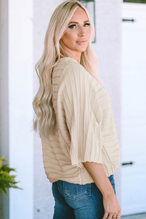 Ella Ribbed Knit Dolman Sweater