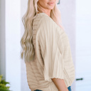  Ella Ribbed Knit Dolman Sweater
