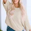  Ella Ribbed Knit Dolman Sweater