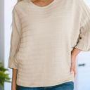 Ella Ribbed Knit Dolman Sweater