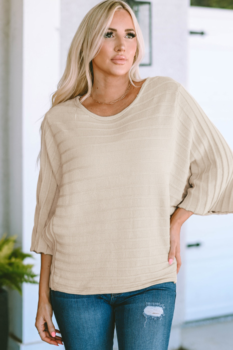 Ella Ribbed Knit Dolman Sweater