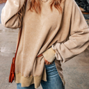  Ella Ribbed Trim Oversized Sweatshirt