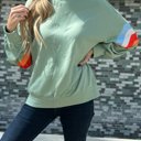  Ella Striped Sleeve Loose Sweatshirt