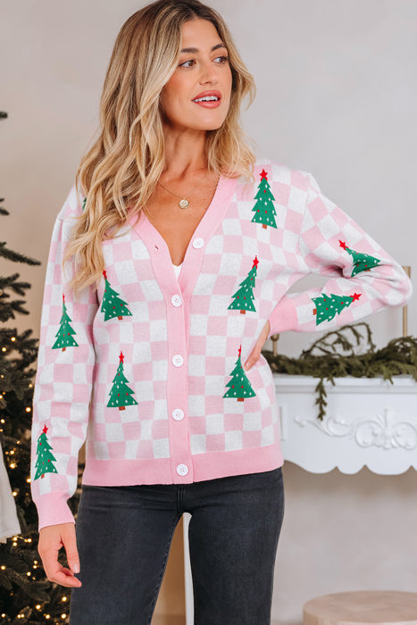 Ella Tree Pattern Cardigan Sweater