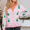  Ella Tree Pattern Cardigan Sweater
