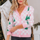  Ella Tree Pattern Cardigan Sweater