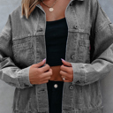  Ella Wind Washed Oversize Jacket