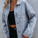  Ella Wind Washed Oversize Jacket