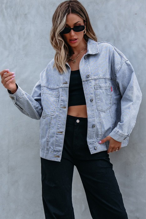 Ella Wind Washed Oversize Jacket
