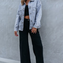  Ella Wind Washed Oversize Jacket