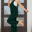  Elle Corduroy Patched Sleeveless Jumpsuit