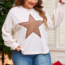  Elliana Star Crew Neck Plus Size Top