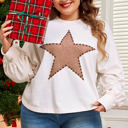  Elliana Star Crew Neck Plus Size Top