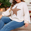  Elliana Star Crew Neck Plus Size Top