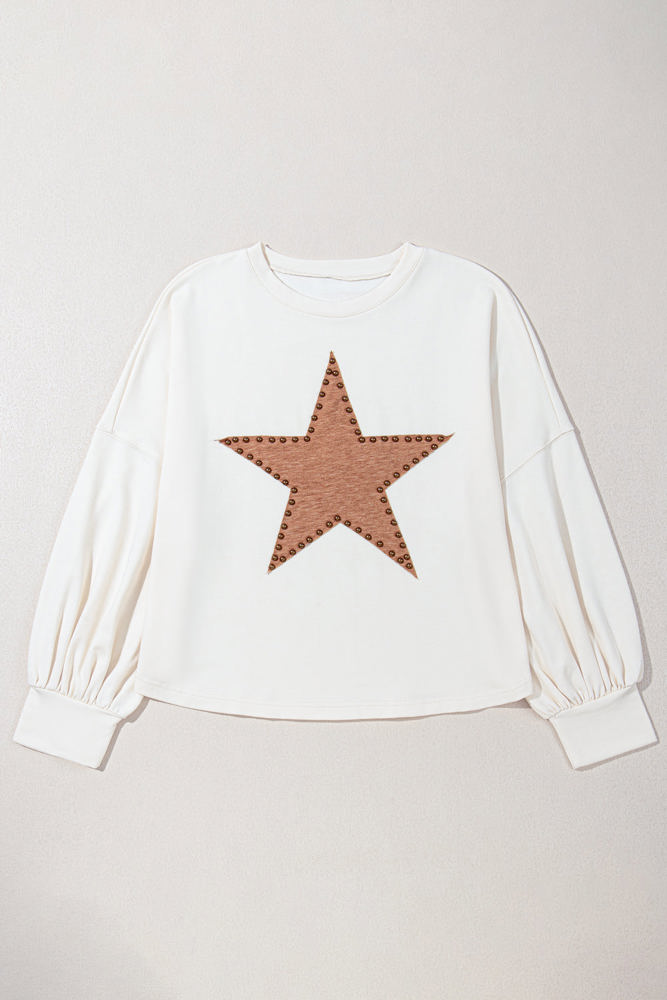 Elliana Star Crew Neck Plus Size Top