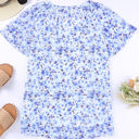  Ellie Flutter Sleeve V Neck Floral Blouse