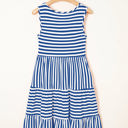  Ellie Stripe U Neck Sleeveless Loose Fit Mini Dress