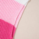  Elliot Color Block Notch V Neck Sweater Top