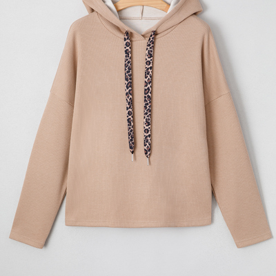 Elodie Textured Drawstring Baggy Hoodie