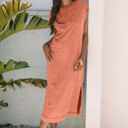 Carrot XL Eloise Mineral Wash Pocketed T-shirt Long Dress