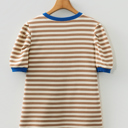  Elora Sleeve Contrast Trim Tee