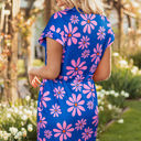 Elouise Floral Drawstring Waist Mini Dress