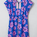  Elouise Floral Drawstring Waist Mini Dress