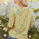  Elouise Flower Drop Shoulder Loose Top