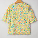  Elouise Flower Drop Shoulder Loose Top