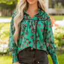  Elouise Shirred Puff Sleeve Blouse