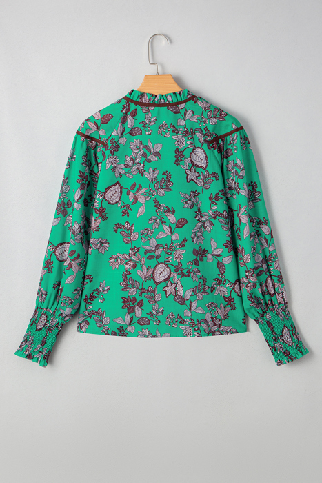 Elouise Shirred Puff Sleeve Blouse