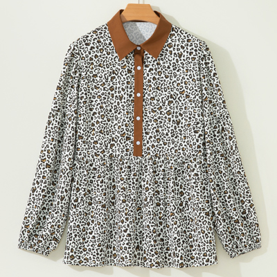 Elsa Puff Sleeve Print PLUS Blouse