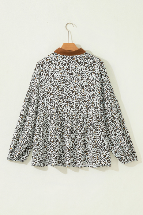 Elsa Puff Sleeve Print PLUS Blouse