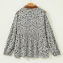  Elsa Puff Sleeve Print PLUS Blouse
